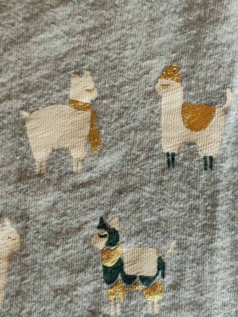 J. Crew Gray Short Sleeve Tee with Llama Print Collectors Addition - Picture 14 of 16